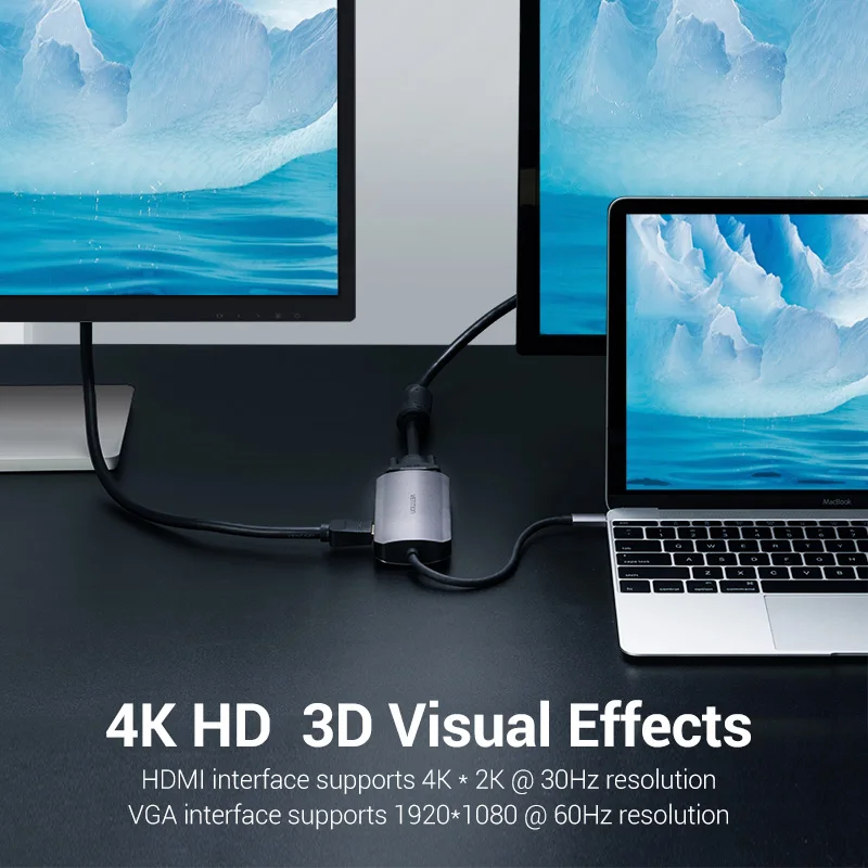 USB-разветвитель Vention на HDMI VGA USB 3 1 PD | Компьютеры и офис