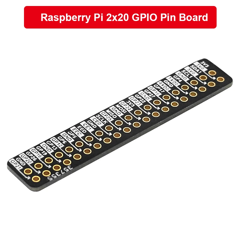 

Raspberry Pi 4 GPIO Pin Module 2x20 GPIO Pin Definition Annotation Reference Board for Raspberry Pi 4 Model B/3B+/3B/2B/B+/A+