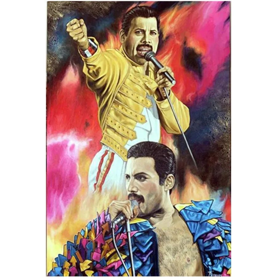 

DIY Diamond Painting Queen Band Freddie Mercury 5D Diamond Embroidery Rhinestones Pictures Full Diamond Mosaic Decoration gift
