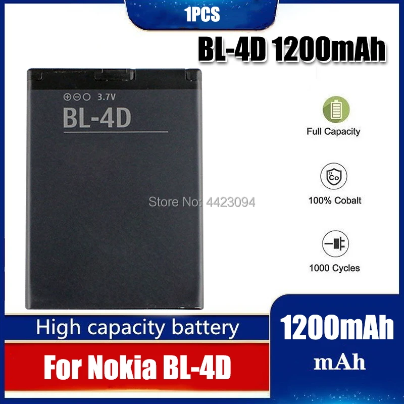1 шт. BL 4D новый мобильный телефон аккумулятор для Nokia N97 mini N8 E5 00|Перезаряжаемые