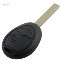 riooak new 5pcslot riooak car key shell for bmw mini 1 button cooper r50 r53 uncut blade blank case remote fob cover