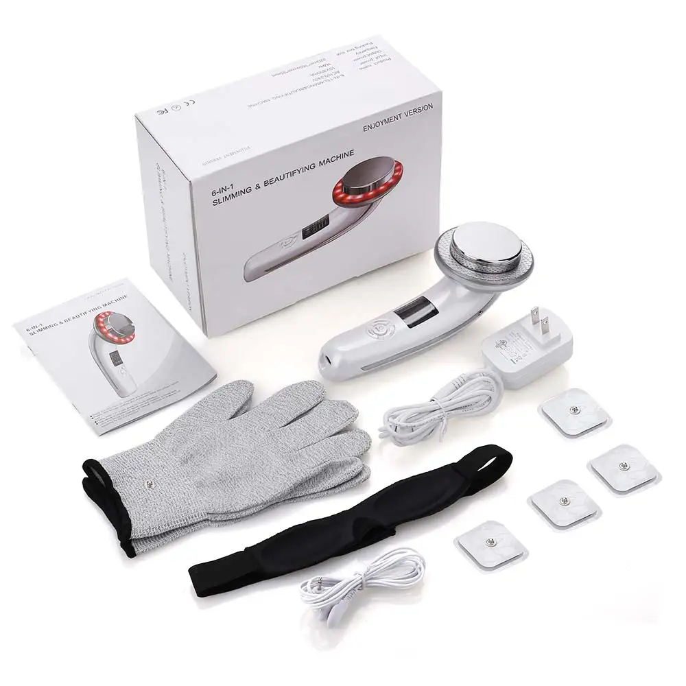 Goede 6 In 1 Smart Ultrasone Ion Schoonheid Apparaat Gezicht Huidverzorging Draai Lifting Massager Machine Led Photon Gezicht Lichaam Ems Massager
