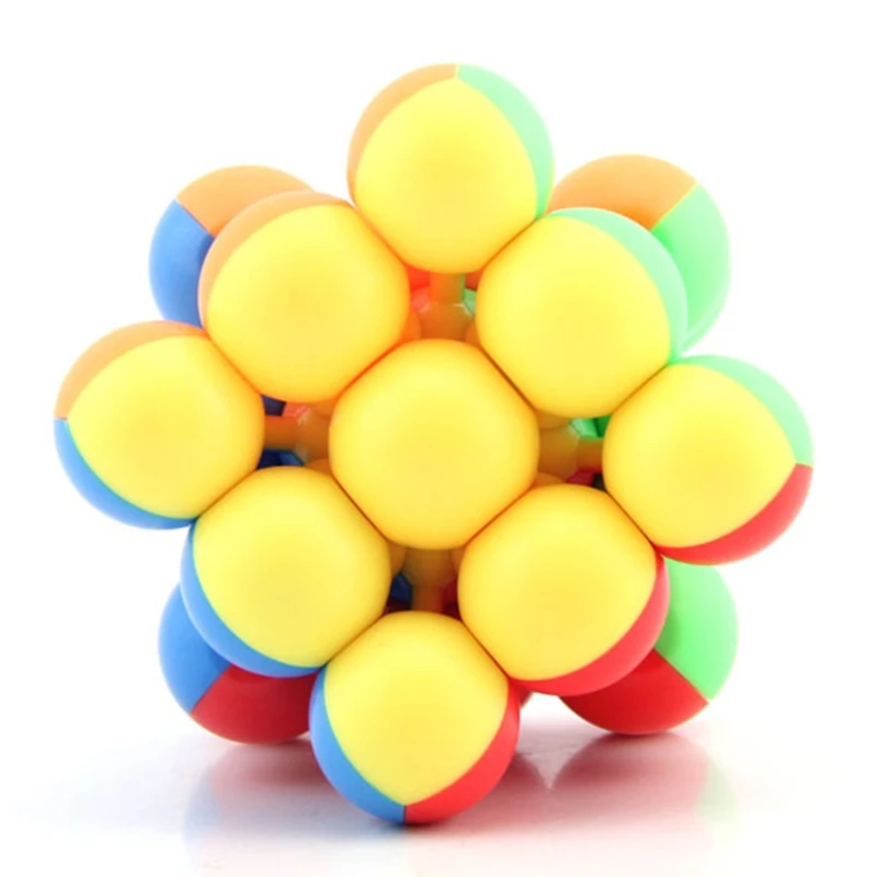 3x3x3 Children Colorful Magic Cube Toys Round Bead Ball Speed Puzzle Educational Toy Anti Stress Fidgets for Adults Kid | Игрушки и