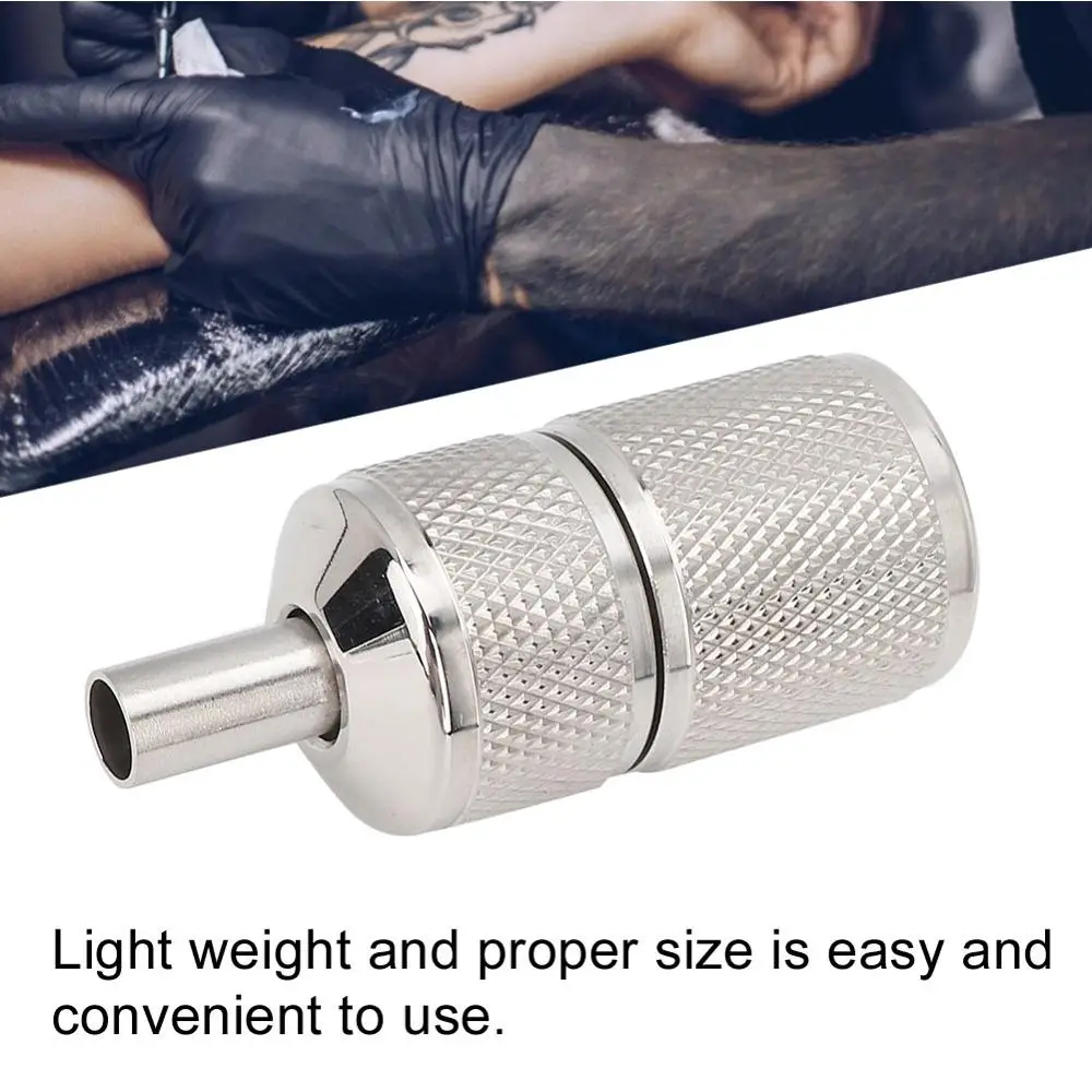 

1Pcs 25mm Stainless Steel Rough Grain Diamond Bump Anti-Slip Shock Self-Locking Design Tattoo Handle Grip Supplies body Art Tool
