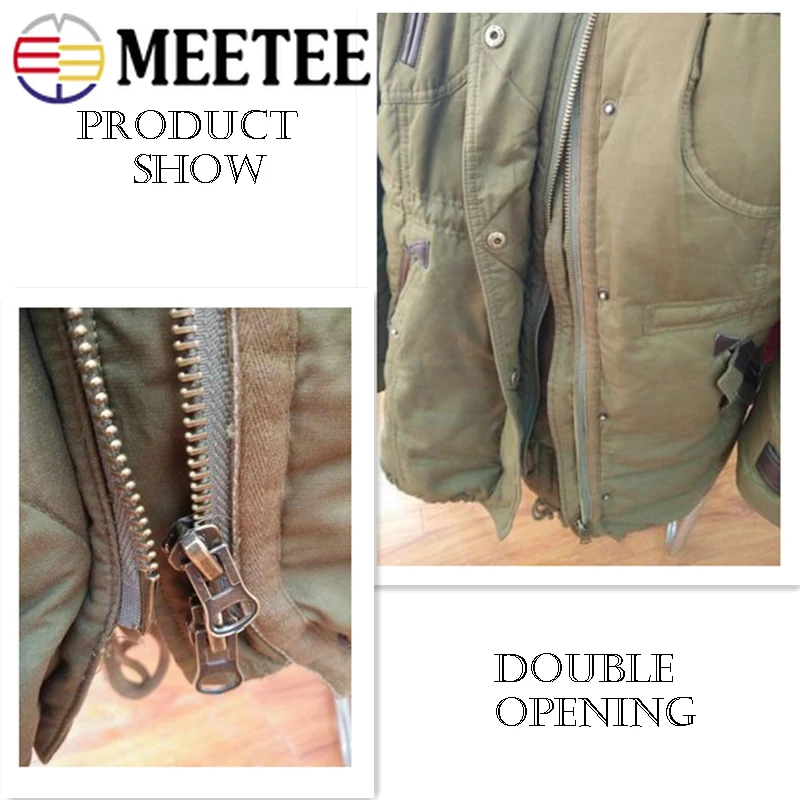 Meetee 8# металлическая молния 15/18/20/25/70/80/90/100/120 см двойными собачками good Market пальто куртка-пуховик на молнии для ремонта DIY аксессуары для шитья одежды