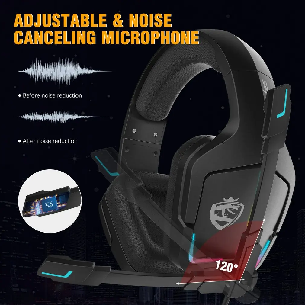 Игровая RGB-гарнитура S12 многофункциональная игровая гарнитура с креплением на