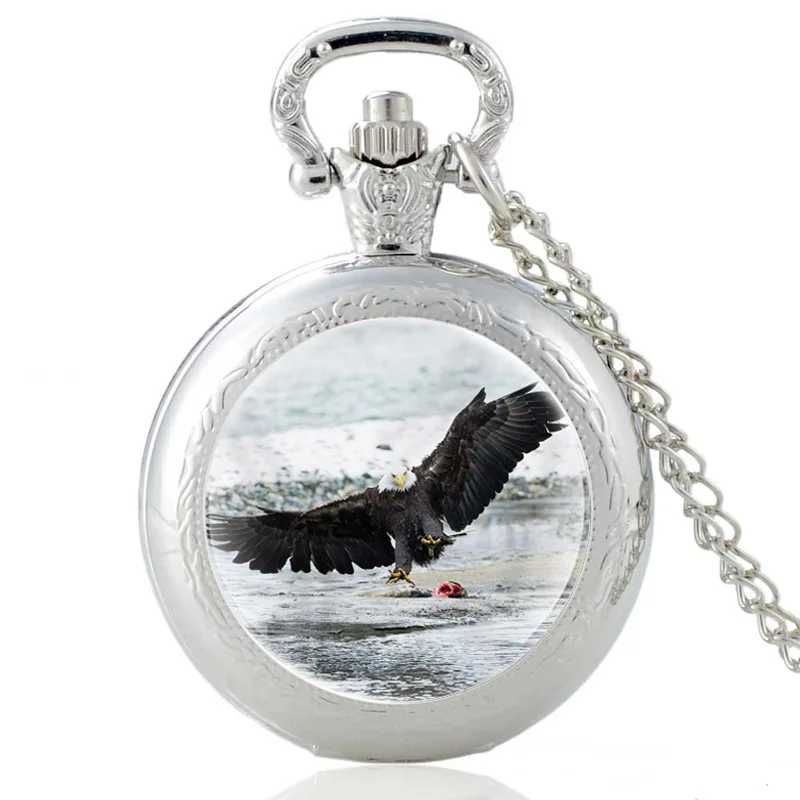 Классические винтажные очаровательные кварцевые карманные часы с изображением