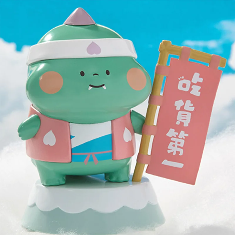 

Food Dinosaur Adventure Journey Blind Box Toys Little Raccoon Turtle Tide Play Kawaii Office Model Doll Surprise Decoration Gift