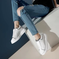 autuspin solid white womens sneakers fashion leisure skateboard shoes height increasing footwear platform women casual shoes