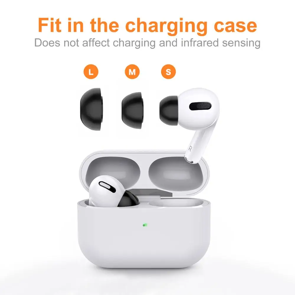 6 пар шумоподавляющих насадок из пены с эффектом памяти для Airpods Pro сменные