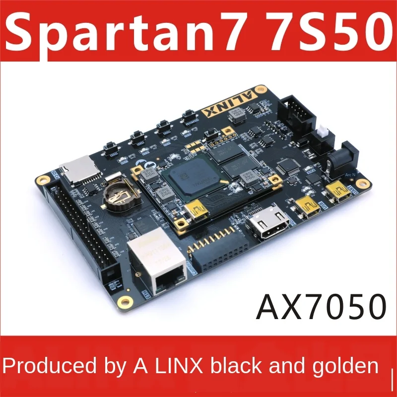 Макетная плата Alinx XILINX FPGA из черного золота Spartan 7 VIVADO AX7050 XC7S50FGG484 видеообучающее