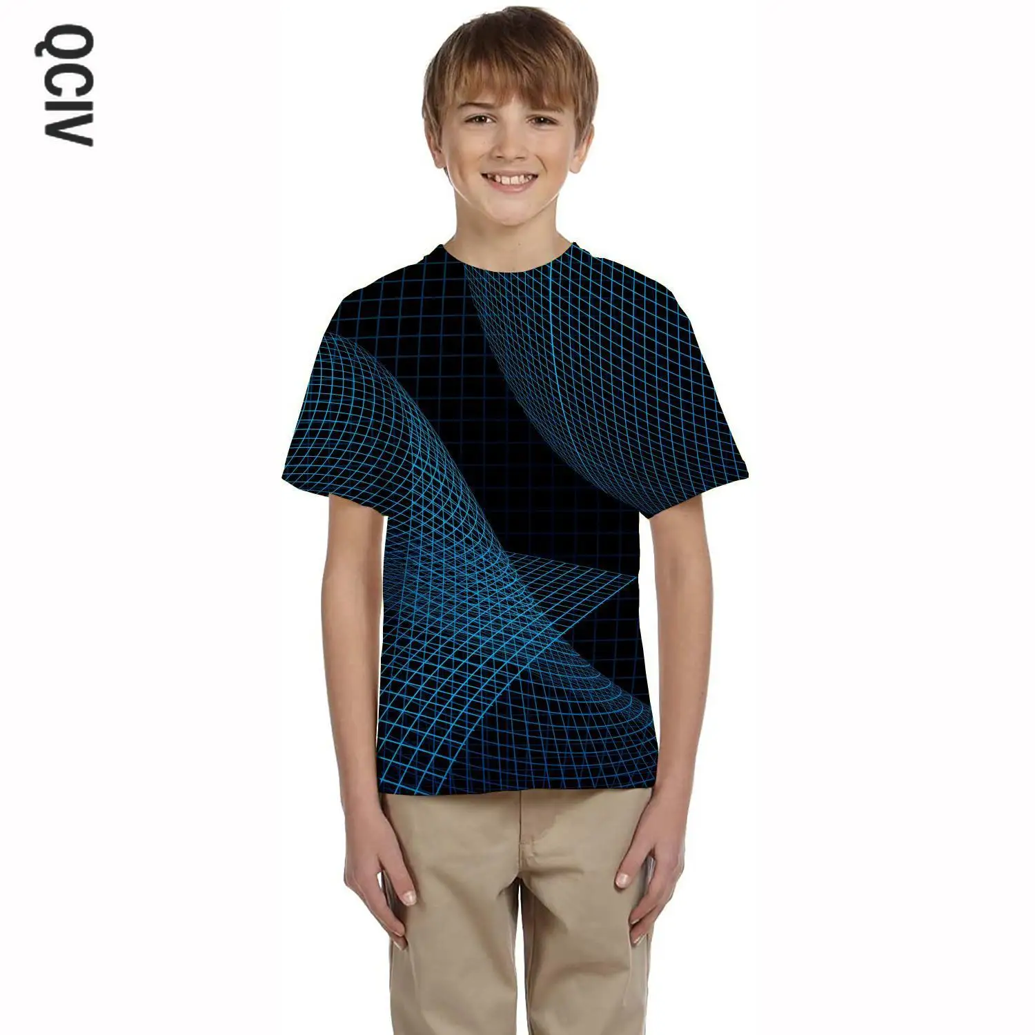 

QCIV Brand Geometry T-shirt boy Abstract T-shirts 3d Psychedelic Tshirts Casual Art Tshirt Printed Short Sleeve Punk Rock New