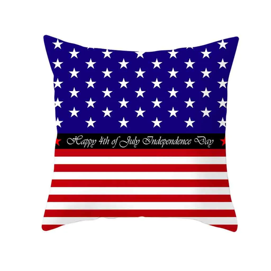 

Happy Independence Day Cushion Cover Sofa Pillow Cover Home Decor July 4th Pillow Case 45x45cm Cojines PillowCase Funda Cojin