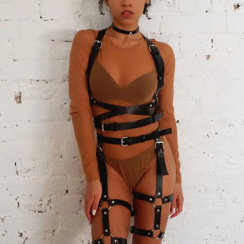 портупея женская пояс для чулок чулки с поясом комплект Женское Эротическое