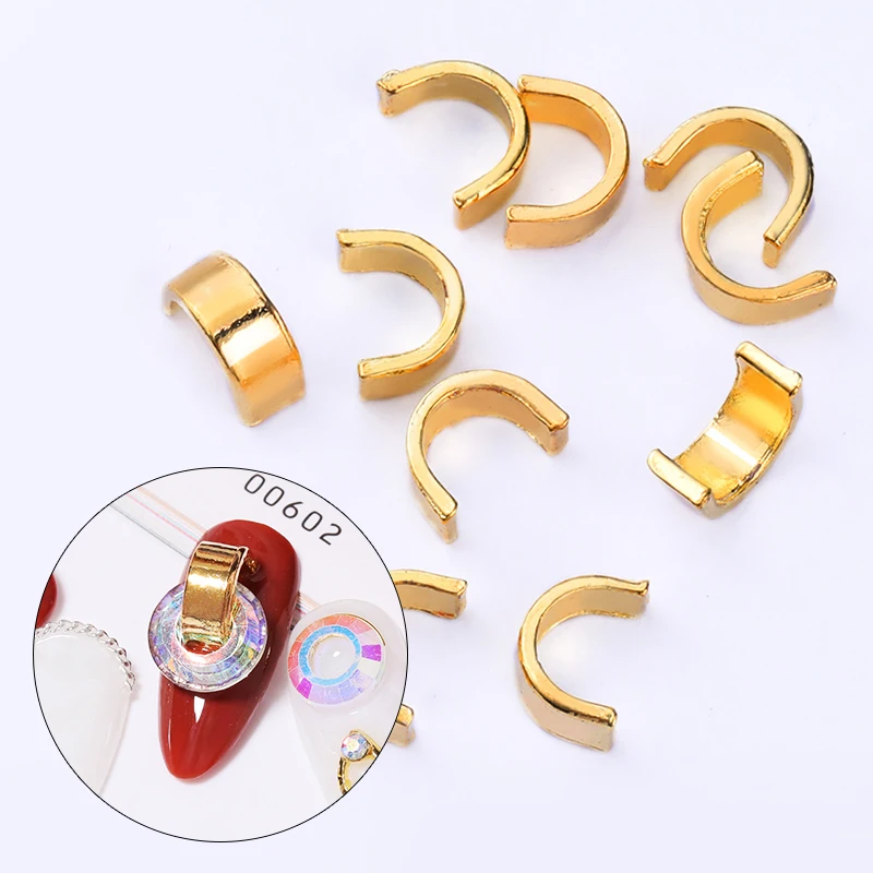 10 шт./пакет кубических водяных сверл 3d-стразы для ногтей розовый золотистый