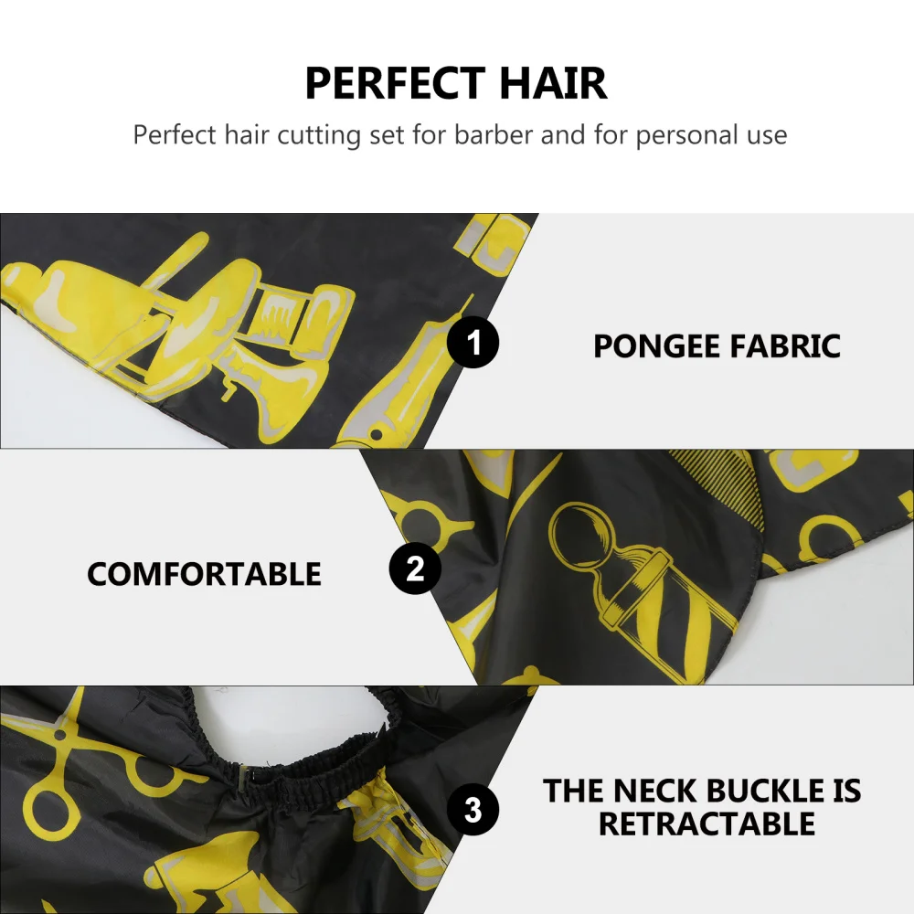 

2Pcs Barber Haircut Set Anti-Static Hairdressing Cape Salon Neck Duster Brush