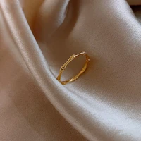 zn new creative bamboo shape copper alloy rings for woman fashion korean jewelry wedding party unusual ring
