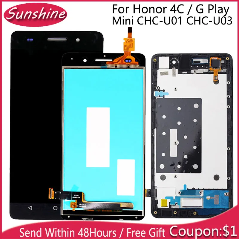 Хорошая с ЖК-дисплеем для Huawei Честь 4C ЖК CHM-U01/G Play Mini CHC-U01 CHC-U03 ЖК-дисплей сенсорным