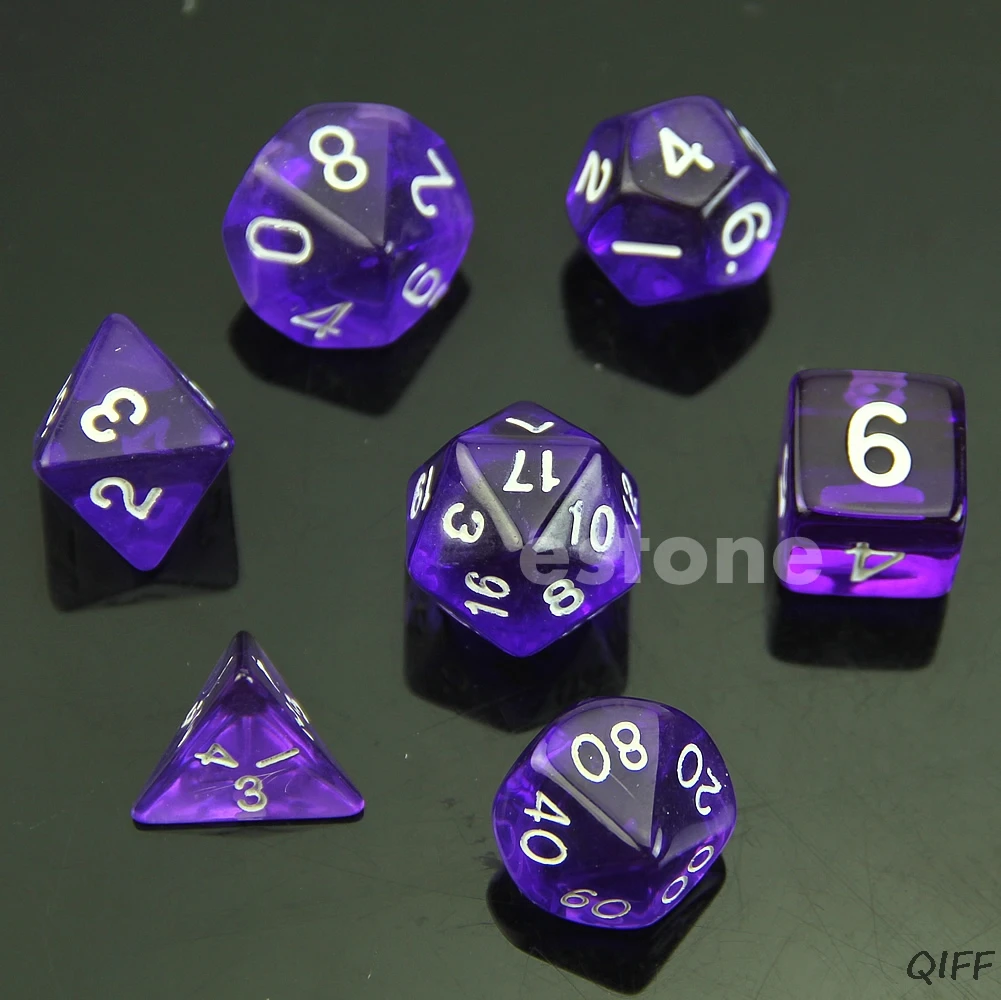 Игровой набор 7 игральных костей D4 D6 D8 D10 D12 D20 Magic-the-сбор D &amp ролевая игра PL | Спорт и
