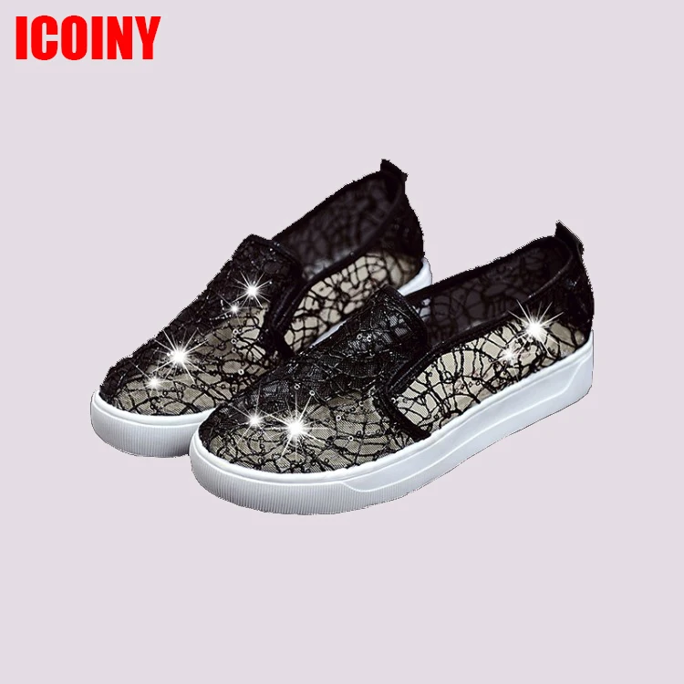 Летнее кружевное платье-стразы Лоферы 2020 Женские туфли-лодочки с фигурной