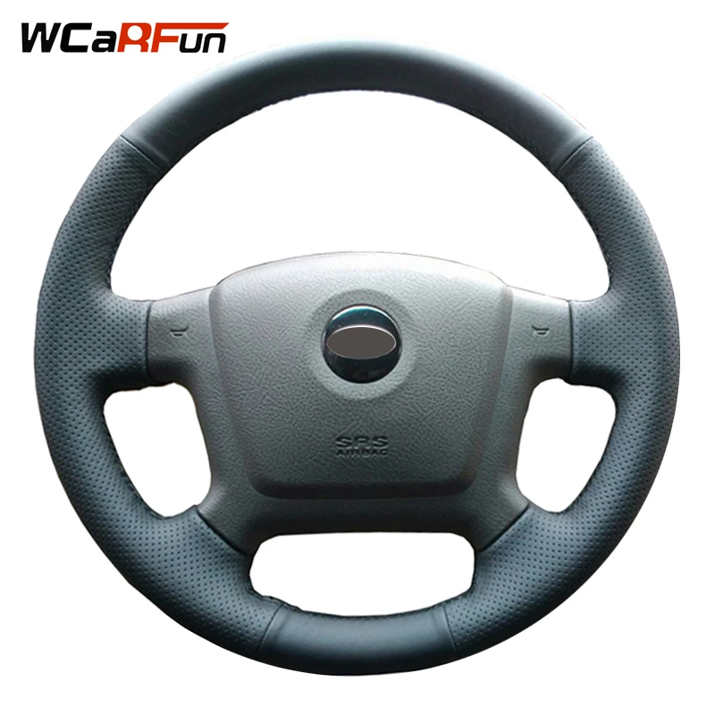 WCaRFun черный искусственная кожа ручная строчка для руля Kia Cerato 2005 2012 старый Ceed|car