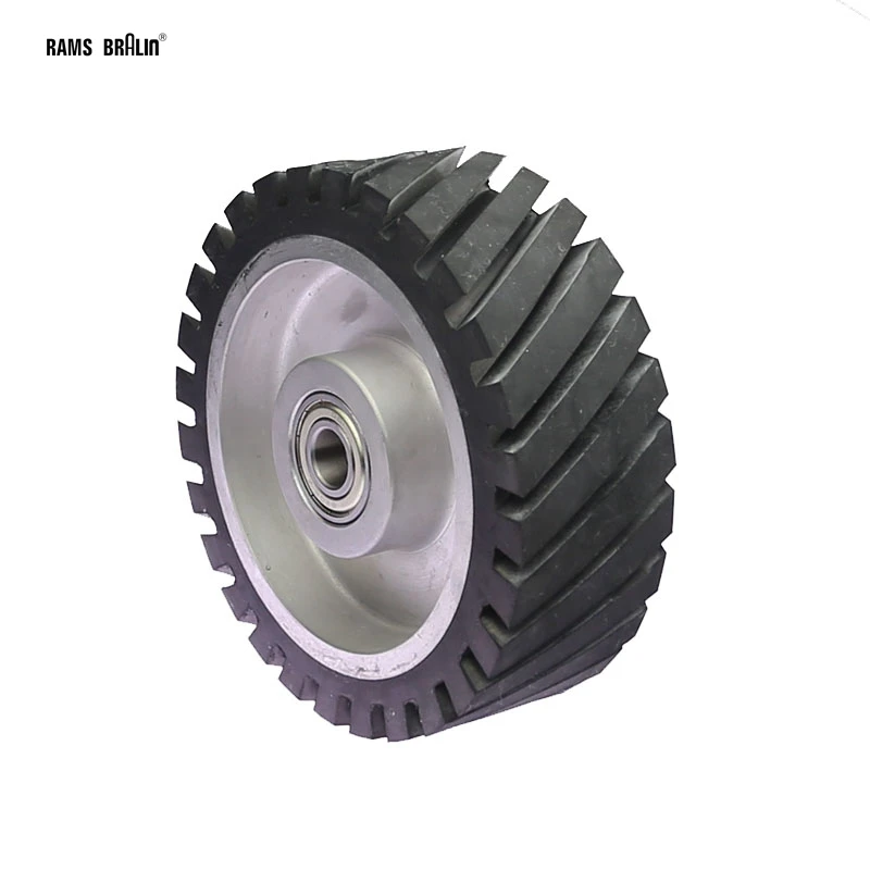 150*50mm Diagonal Rubber Contact wheel Belt Grinder Wheel Abrasive Belt Set