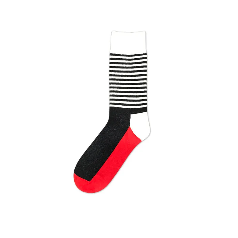 

Socks Men European Version Plus Size 41-46 Happy Trendy Socks Casual Striped Mid-tube Socks Wholesale Long Socks