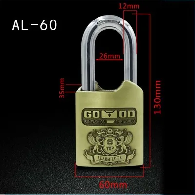 AL60 водонепроницаемый замок с сигнализацией 110 дБ безопасности тормоза