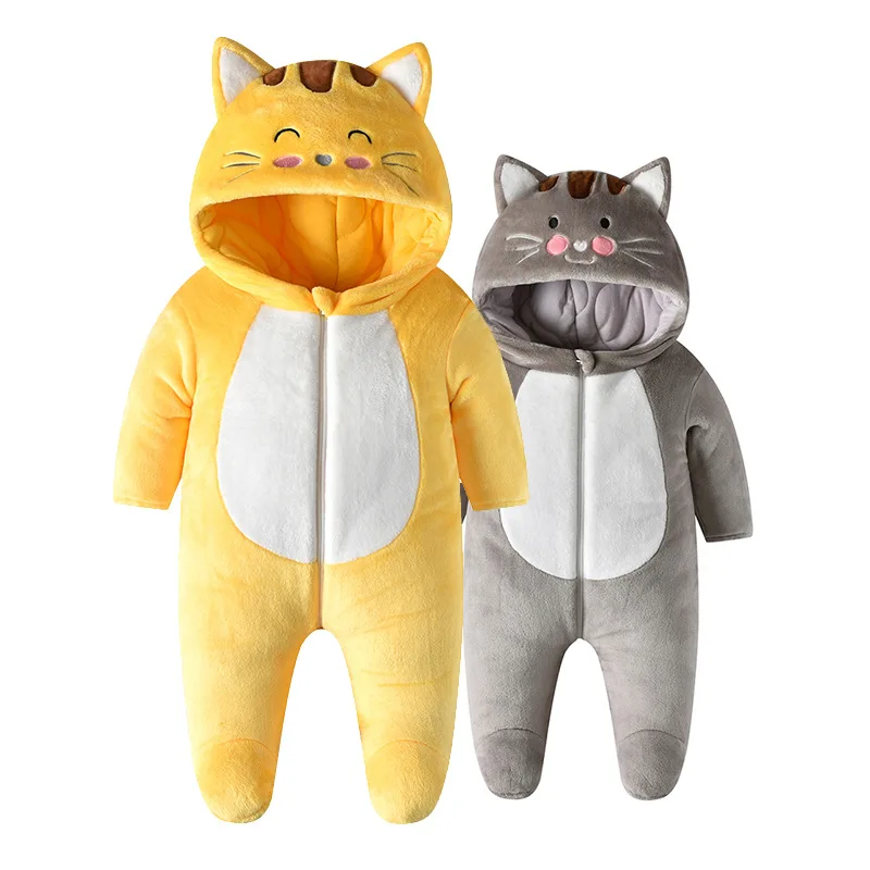 Детский комбинезон унисекс костюм для новорожденных зимняя толстовка с