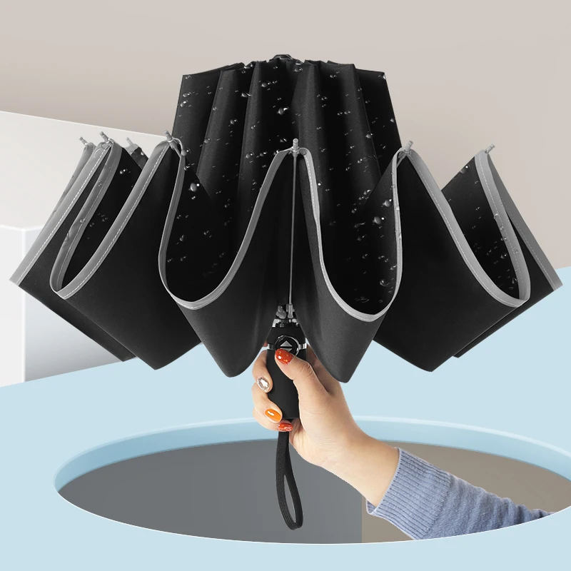 Miglior Ombrello Automatico Pieghevole Per Adulti Grande Business Antivento Lusso Pioggia Ombrello Trasparente Donna Outdoor Guarda Chuva Rain Gear BK50Y