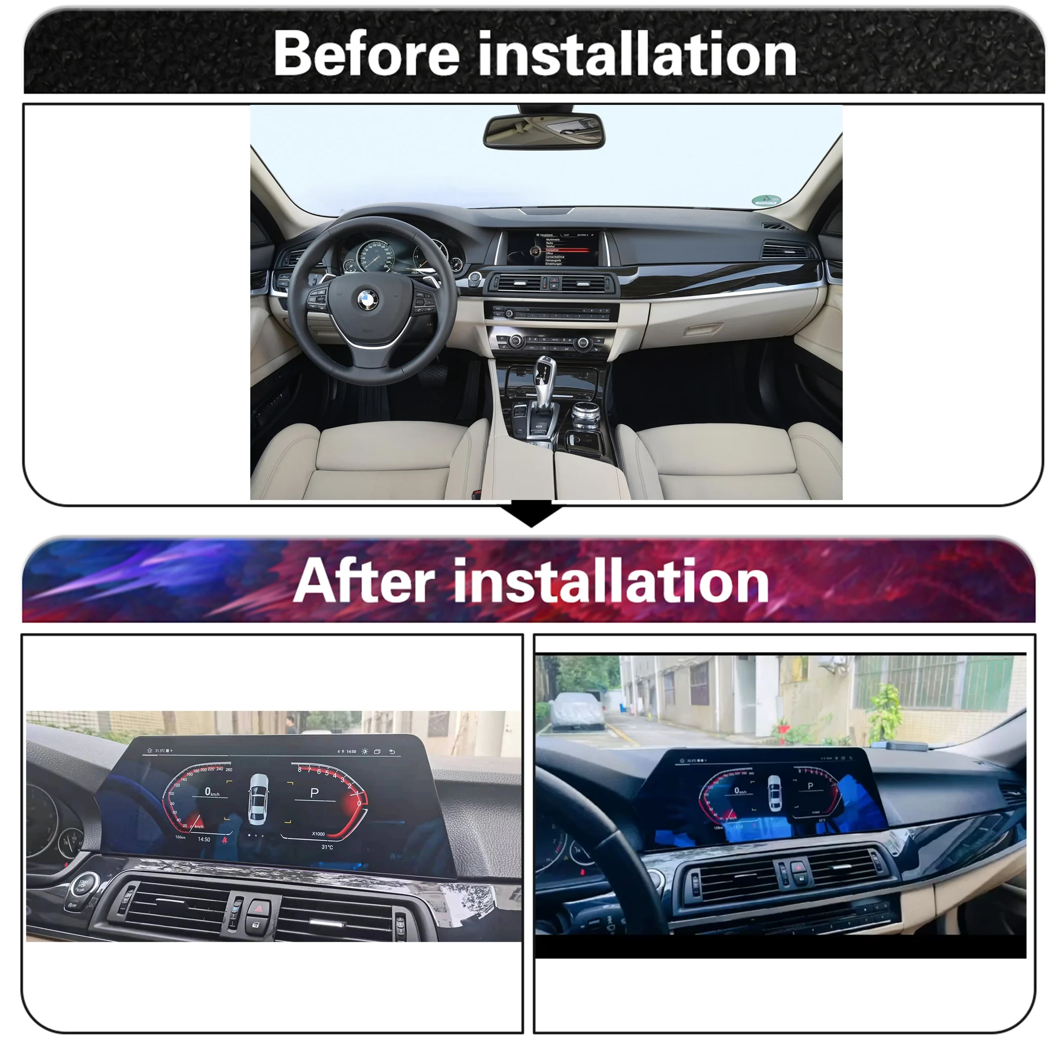 Синие лучи экран для BMW 5 серии F10/F11/520d 2011-2017 CIC/NBT Система Android автомобильное радио