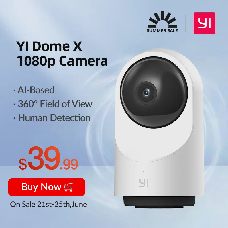 YI умная купольная камера безопасности X AI Powered 1080p WiFi IP домашняя система