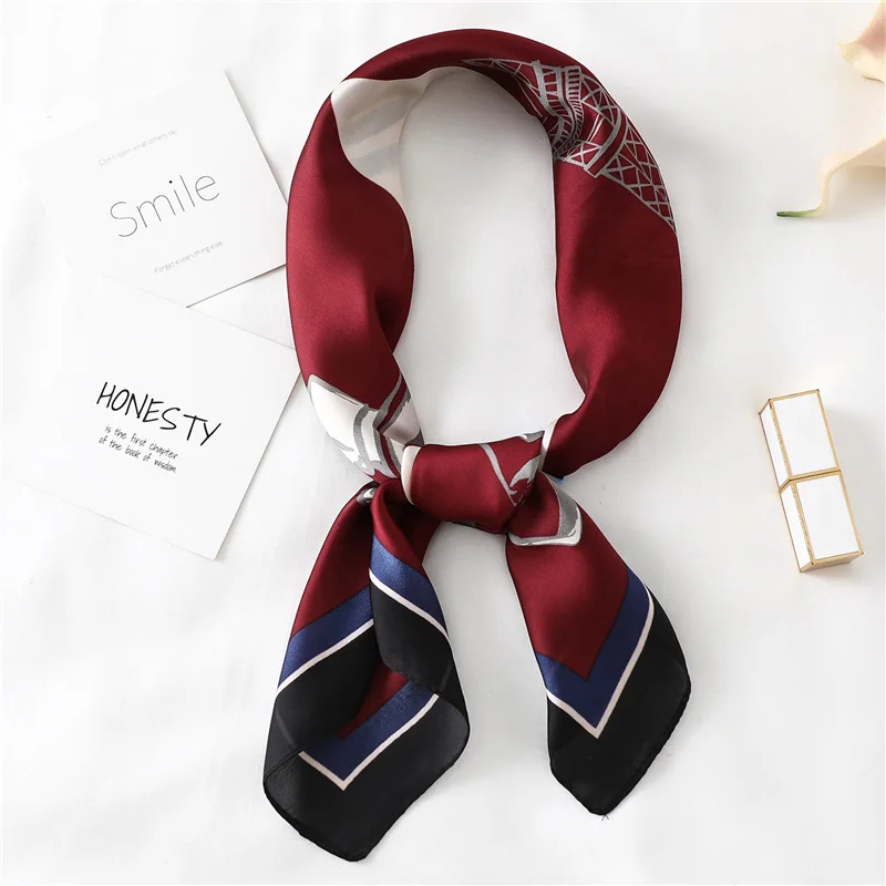

Fashion Summer Silk Scarf Women Scarves for Hair Neck Cover Female Kerchief Bandana Hijab Bufanda de seda Foulard carre femmes