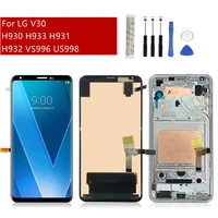 for lg v30 lcd display touch screen digitizer assembly with frame h930 h931 h932 h933 vs996 screen replacement repair parts 6 0
