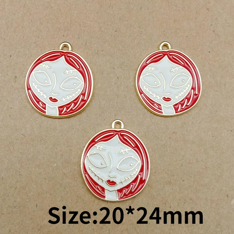 

Halloween holiday jewelry alloy accessory zombie girl pendant accessories earring jewelry necklace pendant handmade diy material