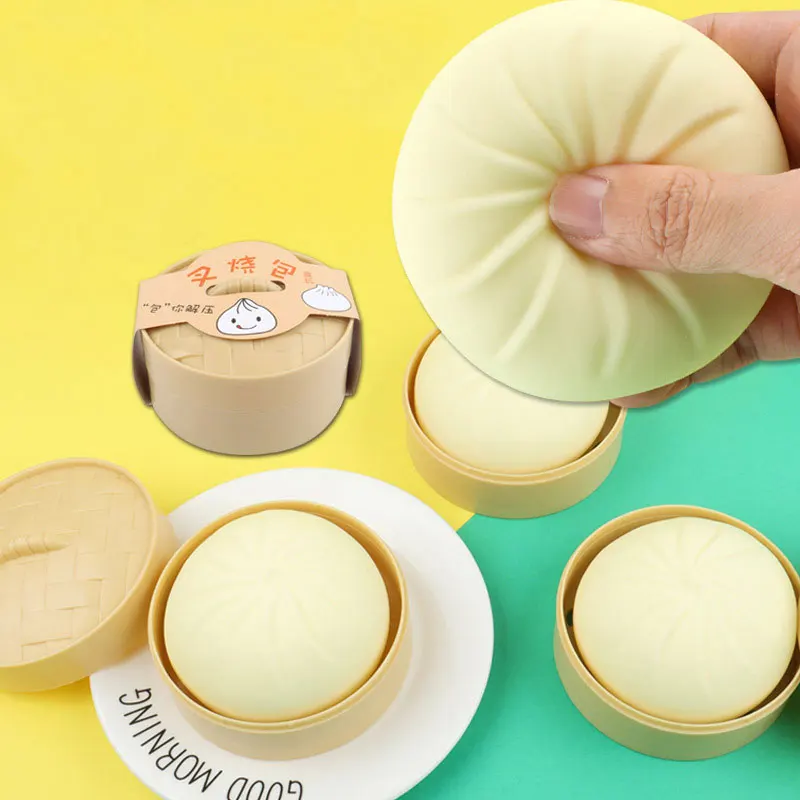 

1Pcs Steamed Stuffed Bun Large Simulation Steamed Dumplings Decompression Squeeze Toys For Children Adults Stress Relief Vent