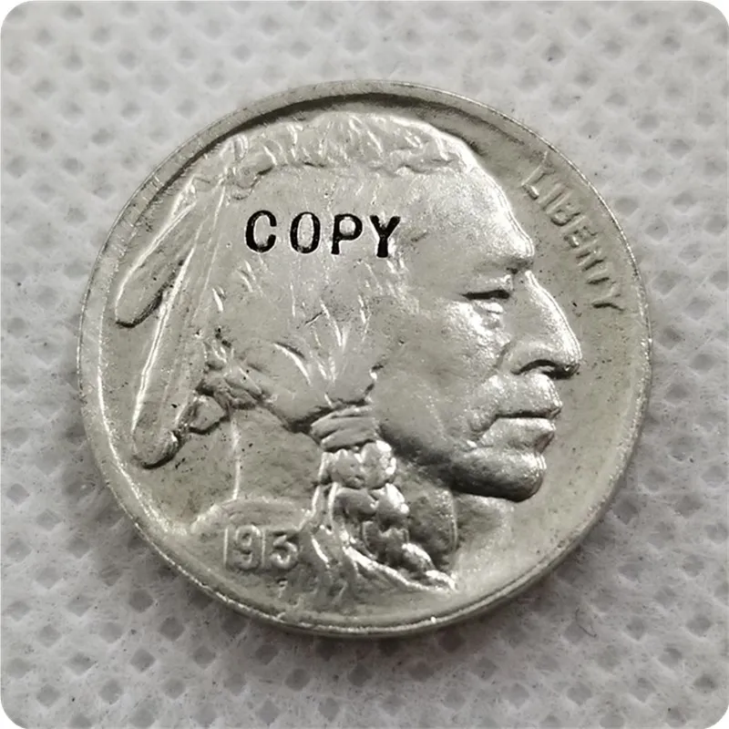 США 1913-S D с гравировкой в виде американского бизона из никеля Тип 2 копия монеты