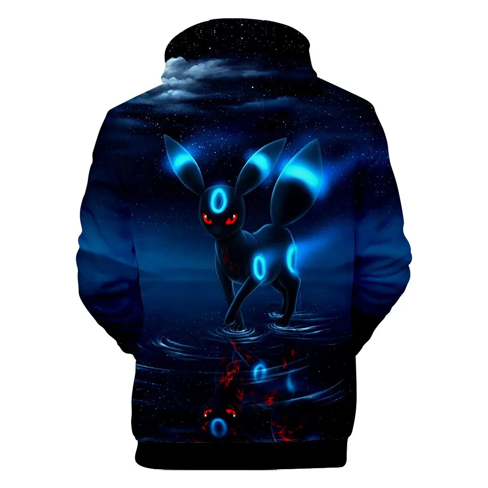 3-20 Years Hoodies Pokemon Umbreon Pikachu 3D Printed Hoodie Boys Girls Harajuku Sweatshirt Streetwear Jacket Coat Kids Clothes