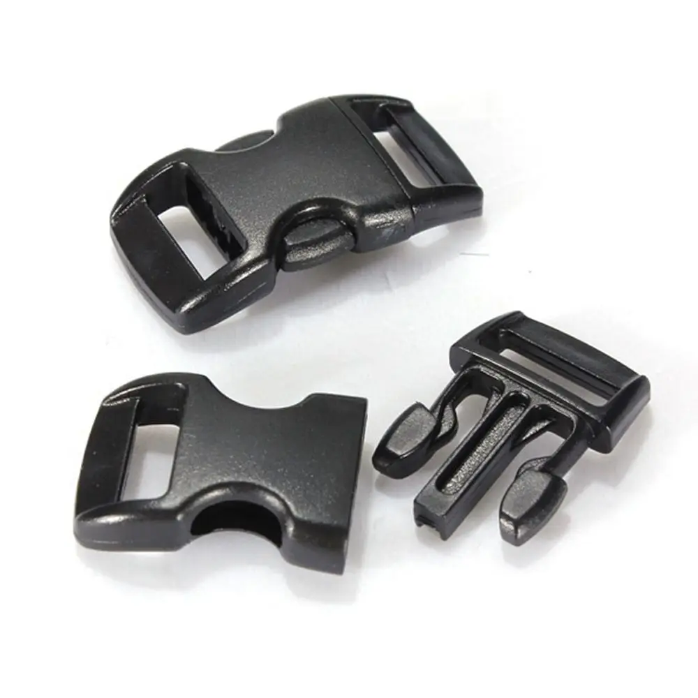 

Top Hot Bracelets Straps Clasp Belt High Quality 100PCS 3/8" Curved Side Clasp Release Buckles Belt Buckles