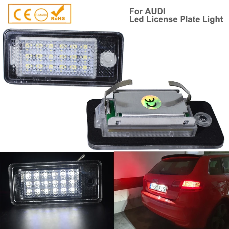 2 шт Автомобильный светодиодный Подсветка регистрационного номера 12V SMD3528 лампа