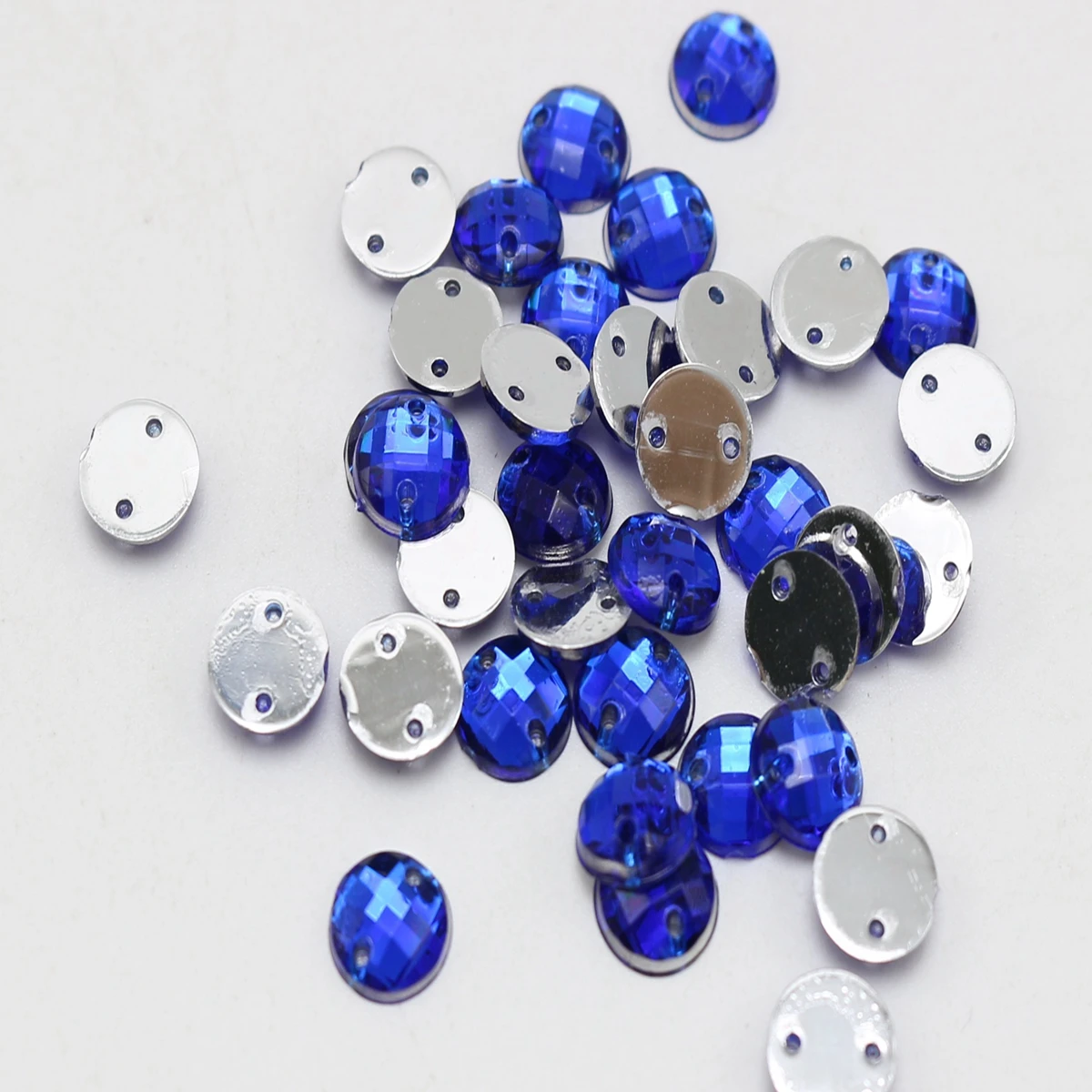 

250 Flatback Acrylic Rhinestone Round Button 8mm Sew on beads Color for choice