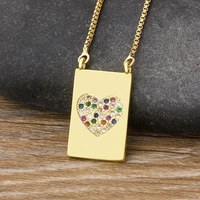aibef fashion sweet romantic heart pendants necklaces for women wedding party gold chain new design couple crystal jewelry gift