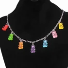 Медведь бабочка подвеска ожерелье для женщин с бусами для девочек животных Колье Бохо серебряная с золотом цепь ювелирные изделия Воротник Подарок