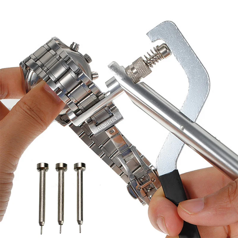 

Metal Watch Repair Tool Kit Watch Clock Tools Steel Band Pins Remover Pliers Link Adjuster With 3 Pin Watch Repair Tool Kits