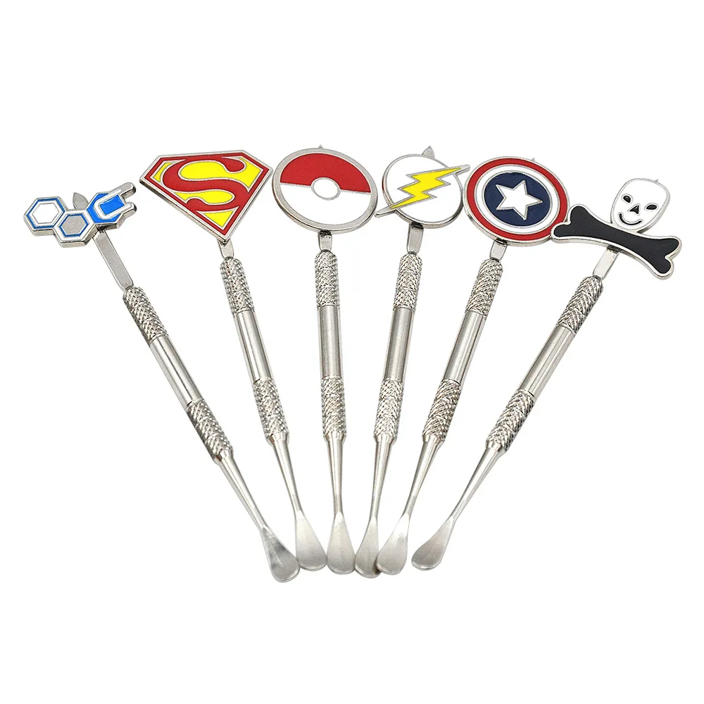Нержавеющая сталь Carb Cap Dabber воск масло папа инструмент 4 7 дюйма ручка каверсы