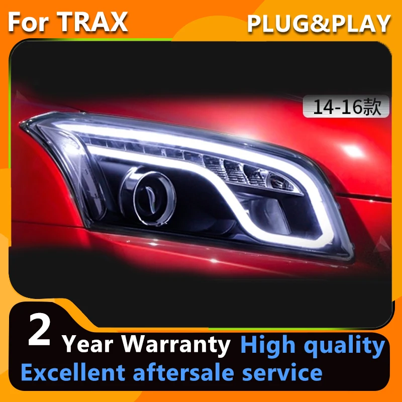 

Head Lamps For Chevrolet TRAX 2014-2016 Headlights LED DRL Running Lights Bi Xenon Beam Fog Lights Angel Eye
