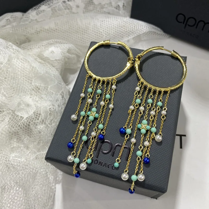 

Серьги-подвески из серебра 925 пробы с кисточками