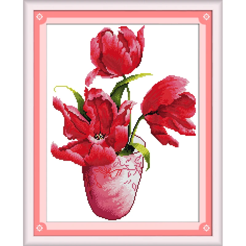 

Everlasting Love The Plum Flower Ecological Cotton Chinese Cross Stitch 11 14CT Stamped DIY Christmas Decorations For Home Gift