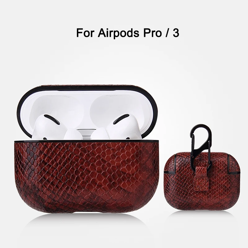 Coffee airpods 3 Отличный кожаный чехол для Airpods Pro 3 2 1 противоударный чехол для Air pods 3 Pro защитный чехол для Apple Airpods Pro correa - Цвет: Coffee airpods 3
