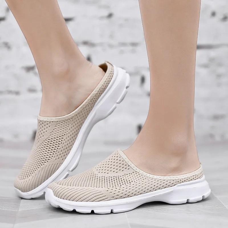 

Unisex Half Shoes Summer Slip On Mens Fashion Sneakers Casual Mesh Confortable Soft Male Shoes Nice Walking Footwear Big Size